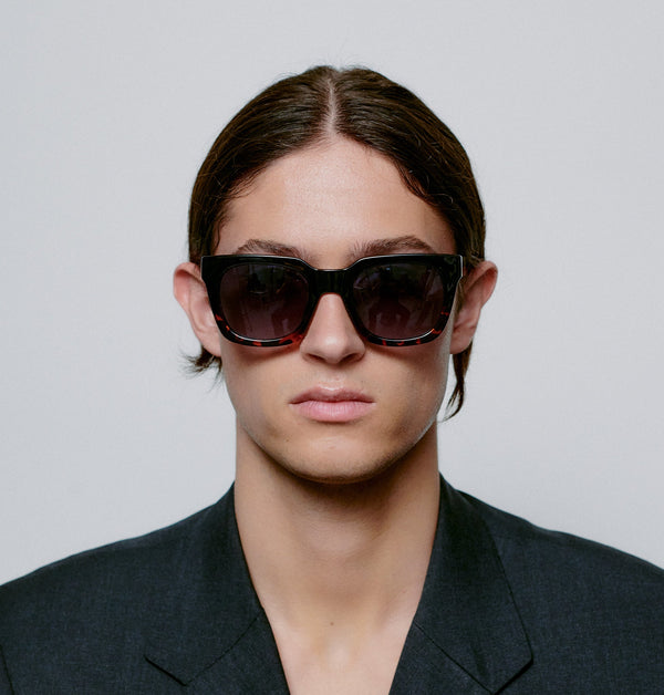 Nancy / Black Demi Tortoise & Graphite Blue Lens - Shade Files